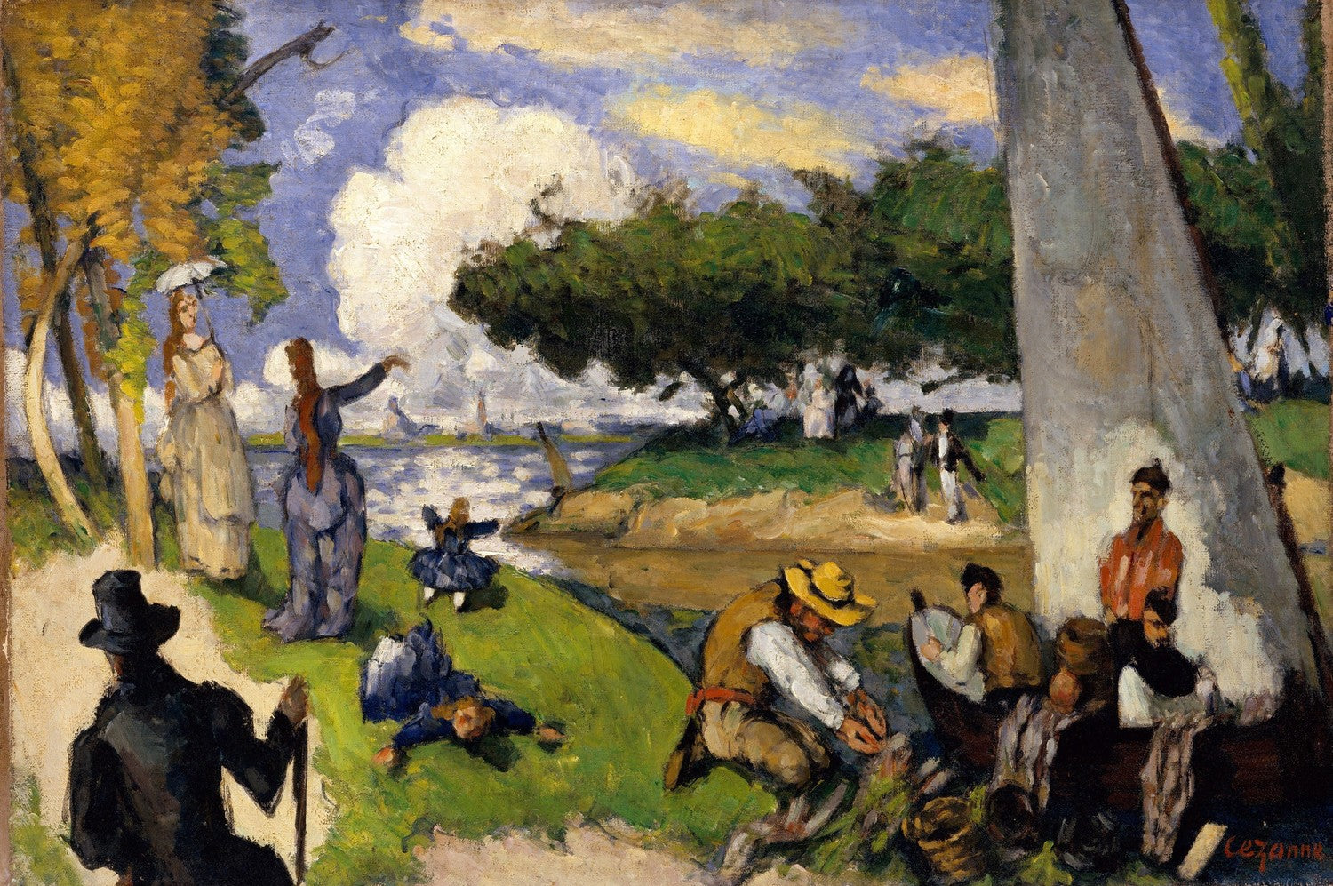 The Fishermen (Fantastic Scene) by Paul Cézanne