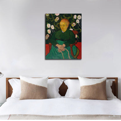 La Berceuse (Woman Rocking a Cradle; Augustine-Alix Pellicot Roulin, 1851â€?930) - by Vincent van Gogh