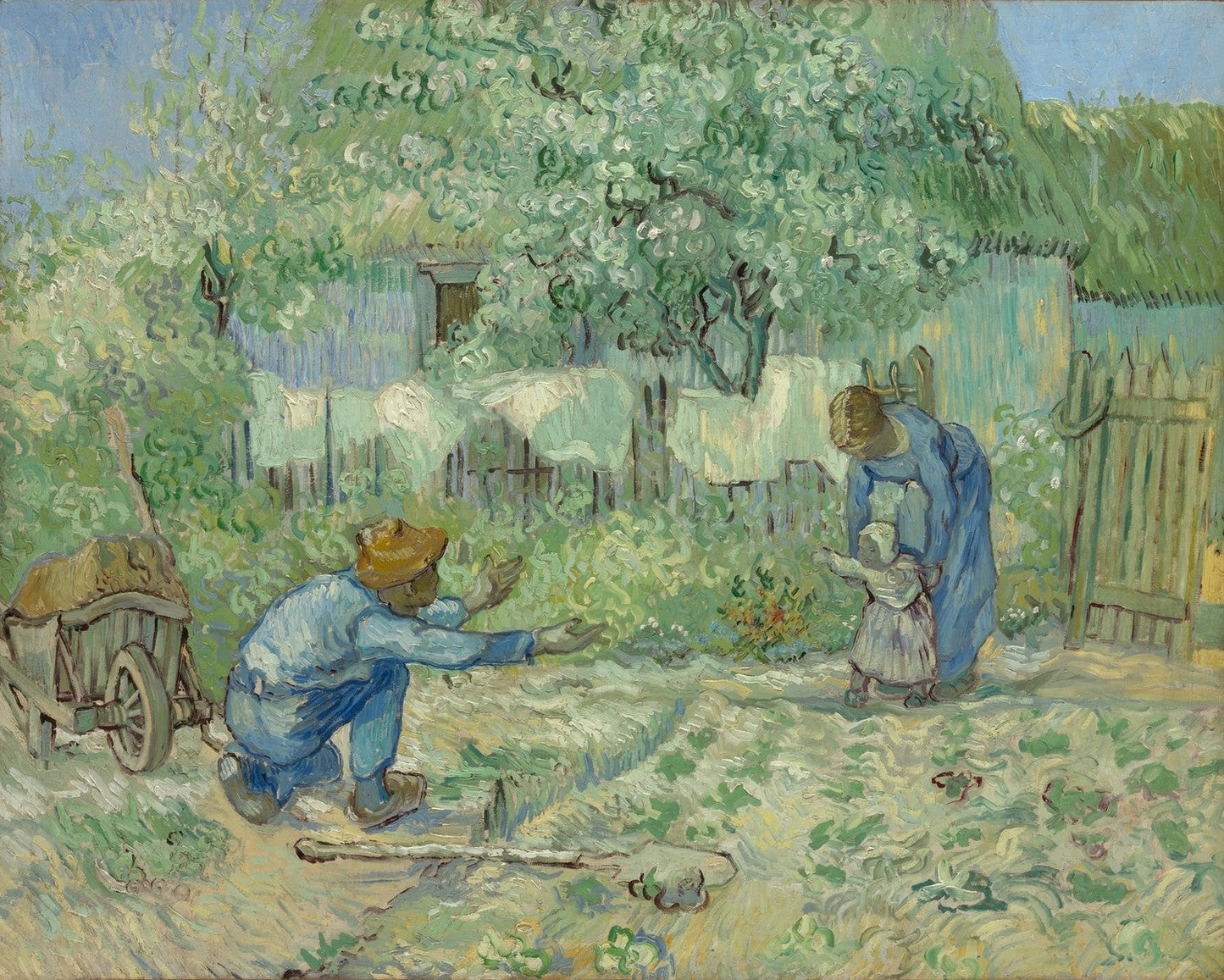 First Steps, after Millet by Vincent van Gogh