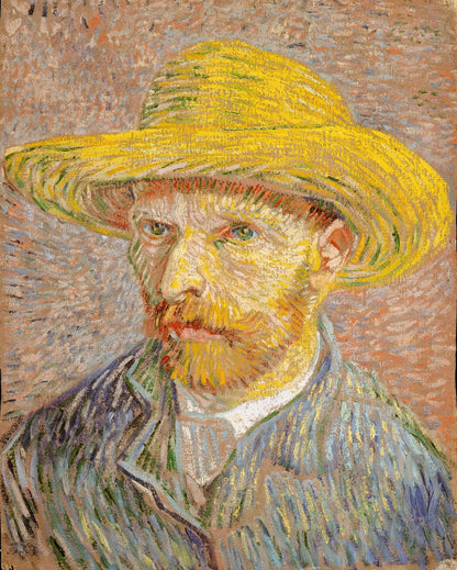 Self-Portrait with a Straw Hat (obverse: The Potato Peeler) by Vincent van Gogh