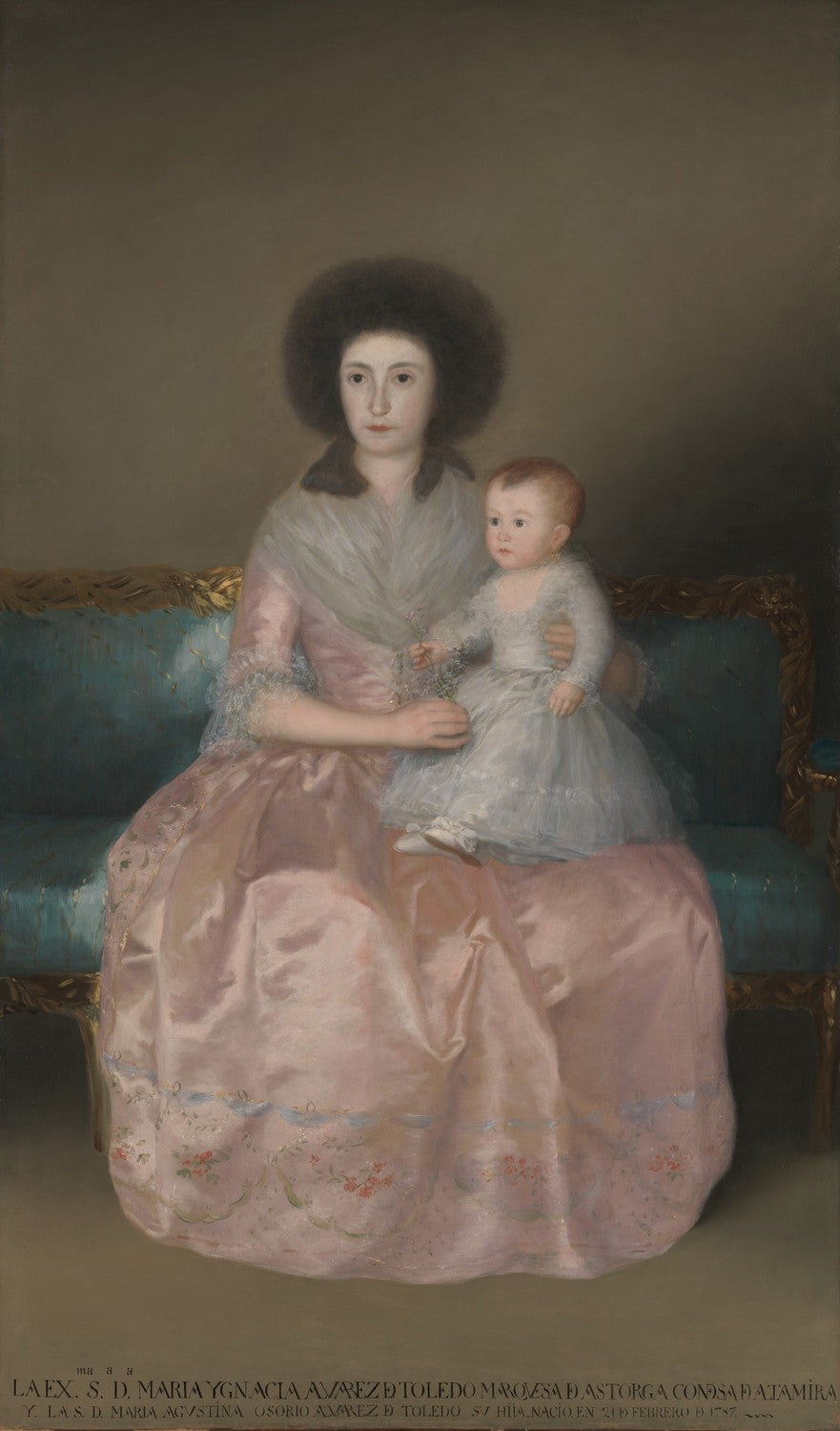 Condesa de Altamira and Her Daughter, María Agustina by Francisco Goya y Lucientes