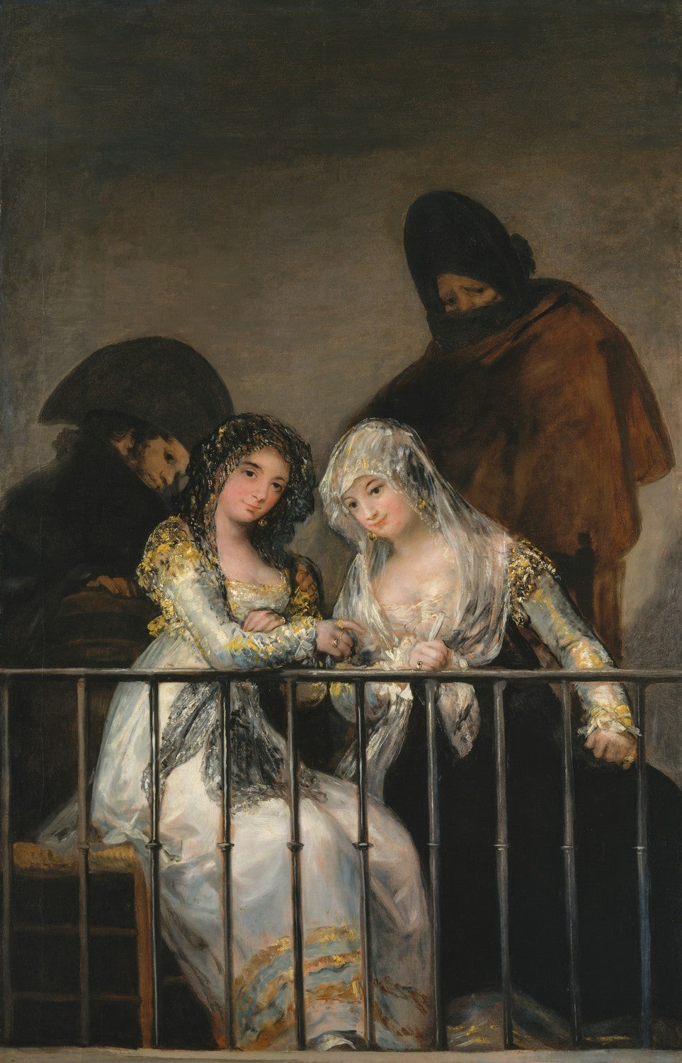 Majas on a Balcony by Francisco Goya y Lucientes