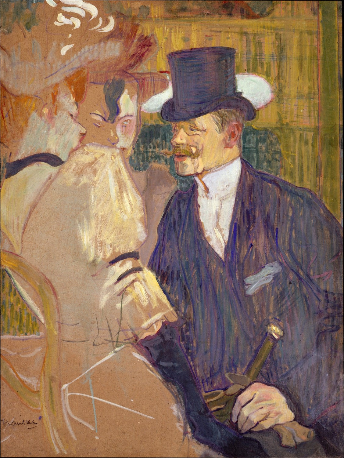 The Englishman (William Tom Warrener, 1861â€?934) at the Moulin Rouge by Henri de Toulouse-Lautrec