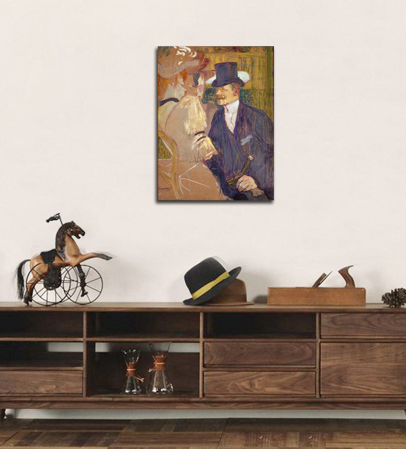 The Englishman (William Tom Warrener, 1861â€?934) at the Moulin Rouge - by Henri de Toulouse-Lautrec