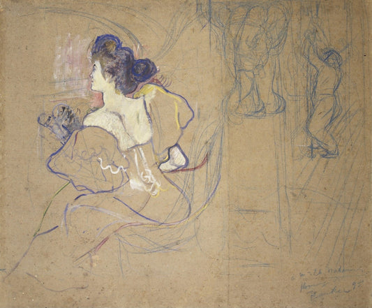 Madame Thadée Natanson (Misia Godebska, 1872–1950) at the Theater by Henri de Toulouse-Lautrec