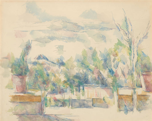 The Terrace at the Garden at Les Lauves by Paul Cézanne