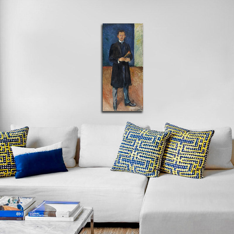 Self-Portrait with Brushes by Edvard Munch