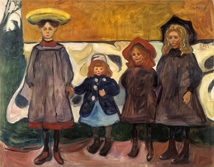 Four Girls in Åsgårdstrand by Edvard Munch