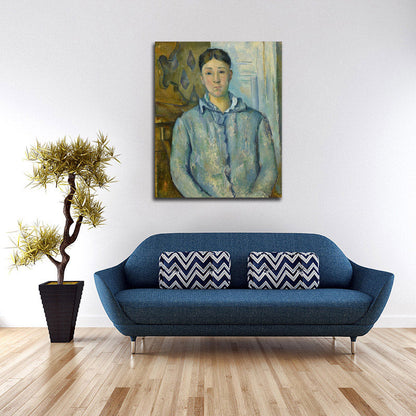 Madame Cézanne in Blue - by Paul Cézanne