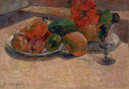 Still Life with Mangoes and a Hibiscus Flower by Paul Gauguin