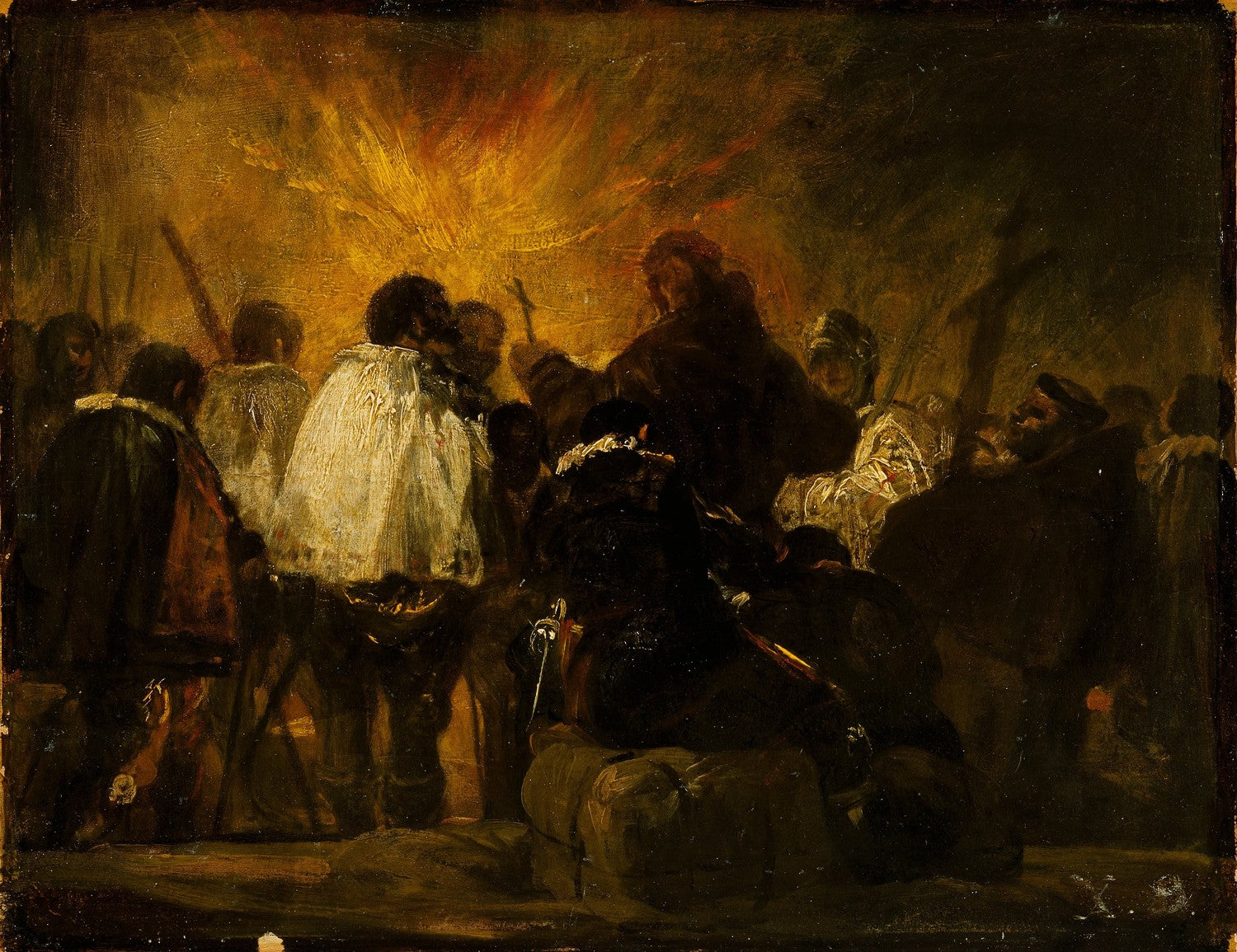 Night Scene from the Inquisition by Francisco Goya y Lucientes