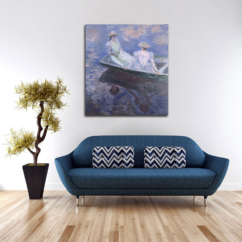 On the Boat - by Claude Monet