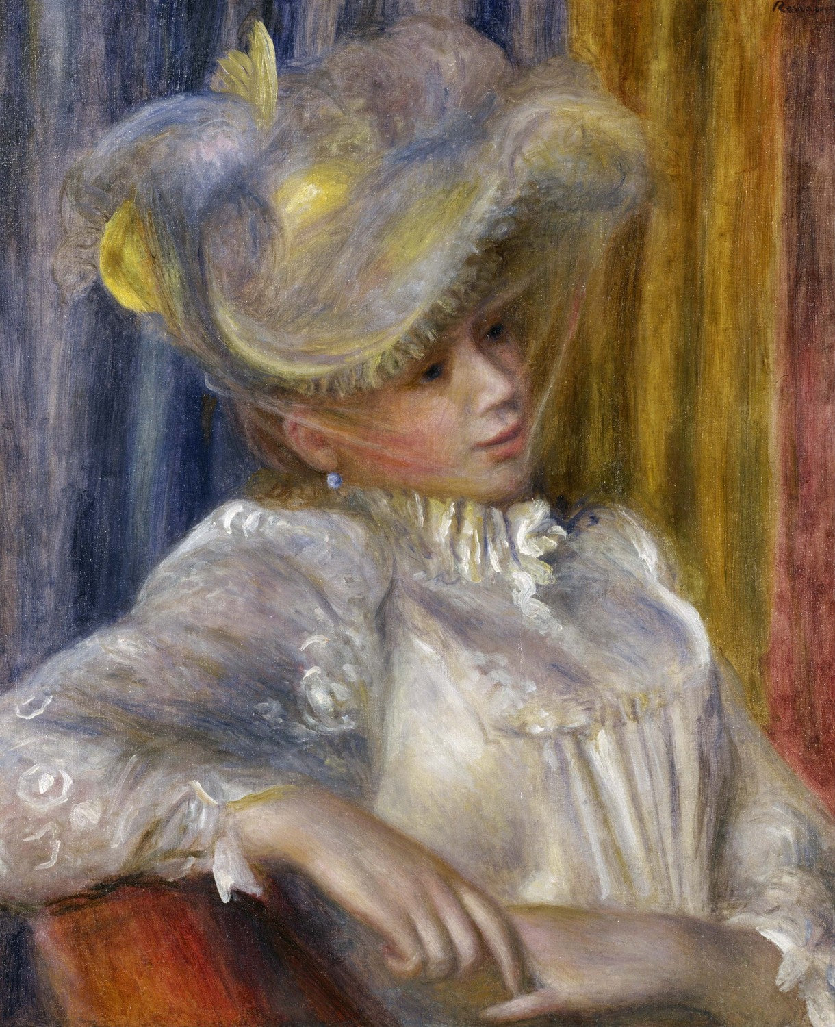 Woman with a Hat by Pierre-Auguste Renoir