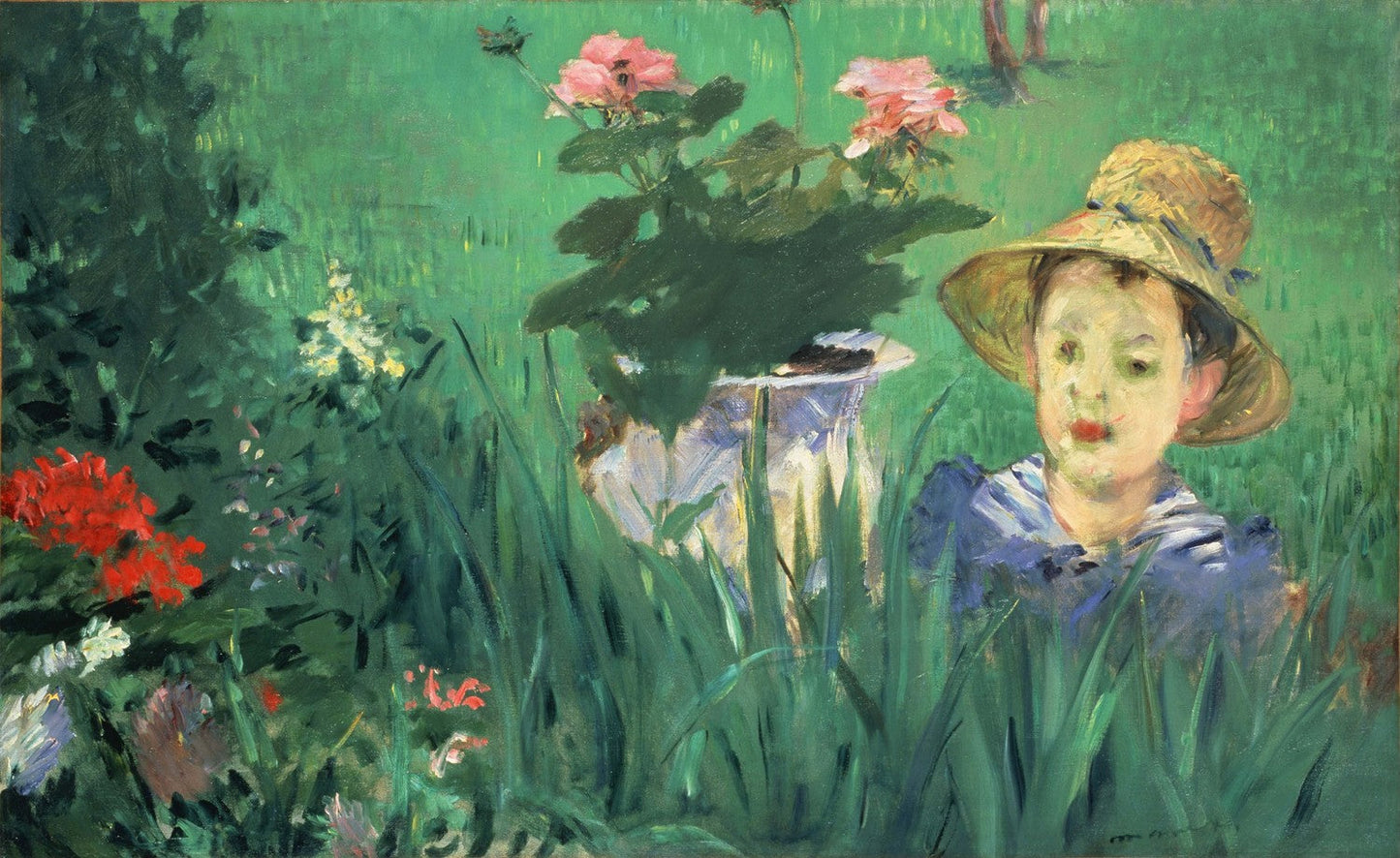 Boy in Flowers (Jacques Hoschedé) by Édouard Manet