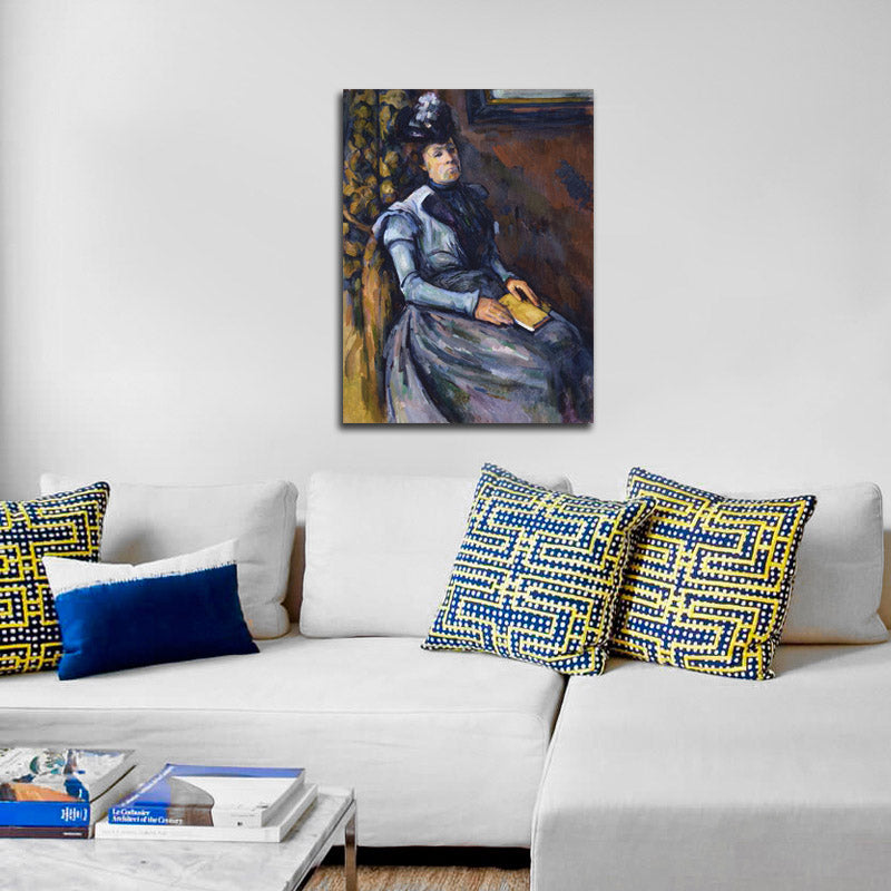 Seated Woman in Blue - by Paul Cézanne