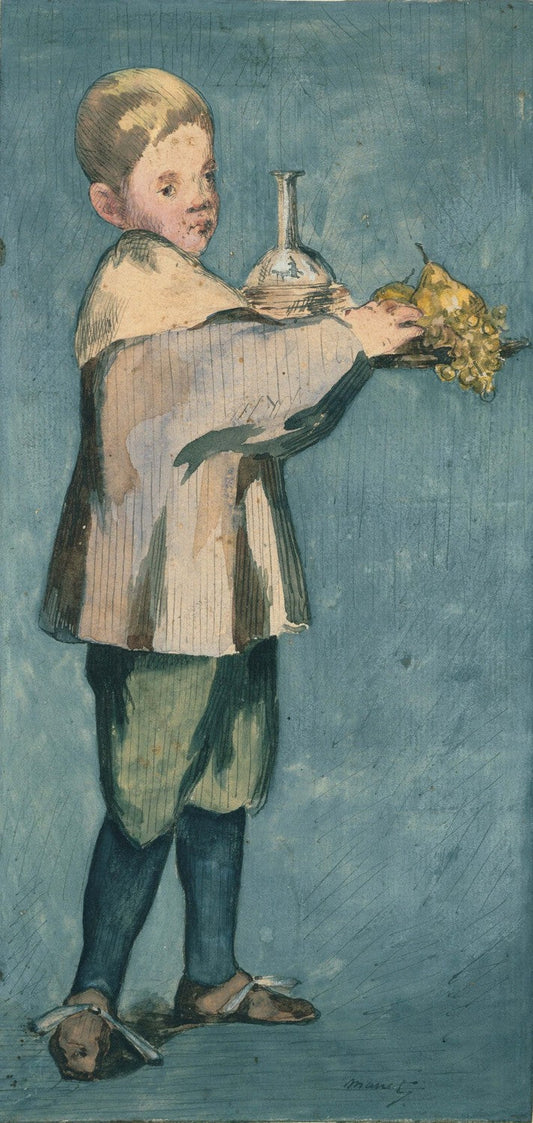 Boy Carrying a Tray (L'Enfant portent un plateau) by Édouard Manet