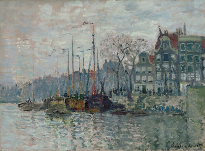 View of the Prins Hendrikkade and the Kromme Waal in Amsterdam by Claude Monet