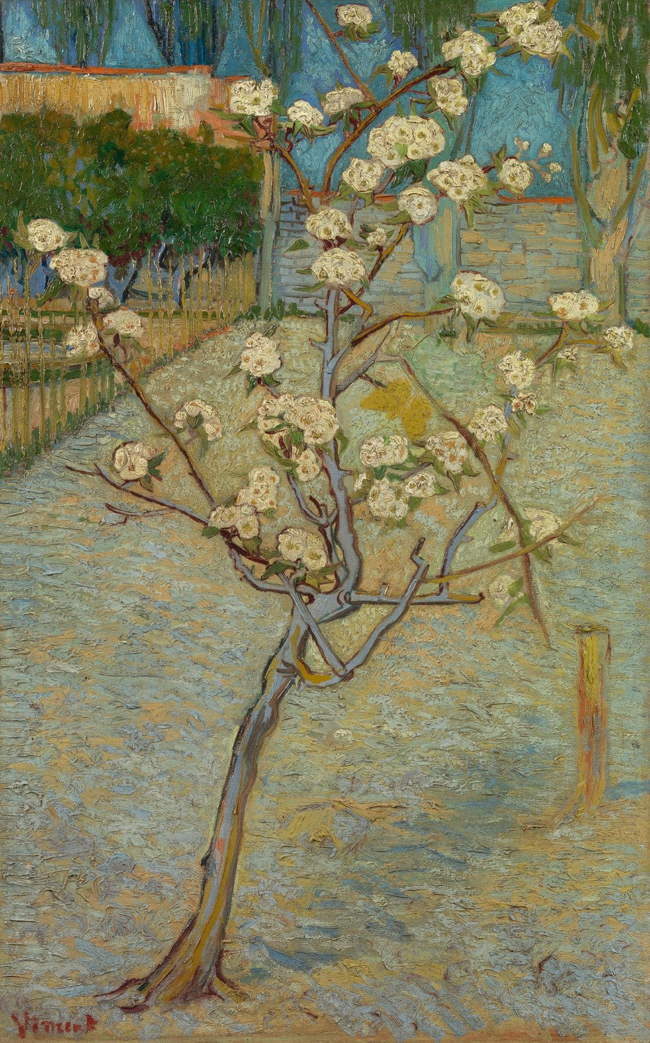 Small pear tree in blossom by Vincent van Gogh