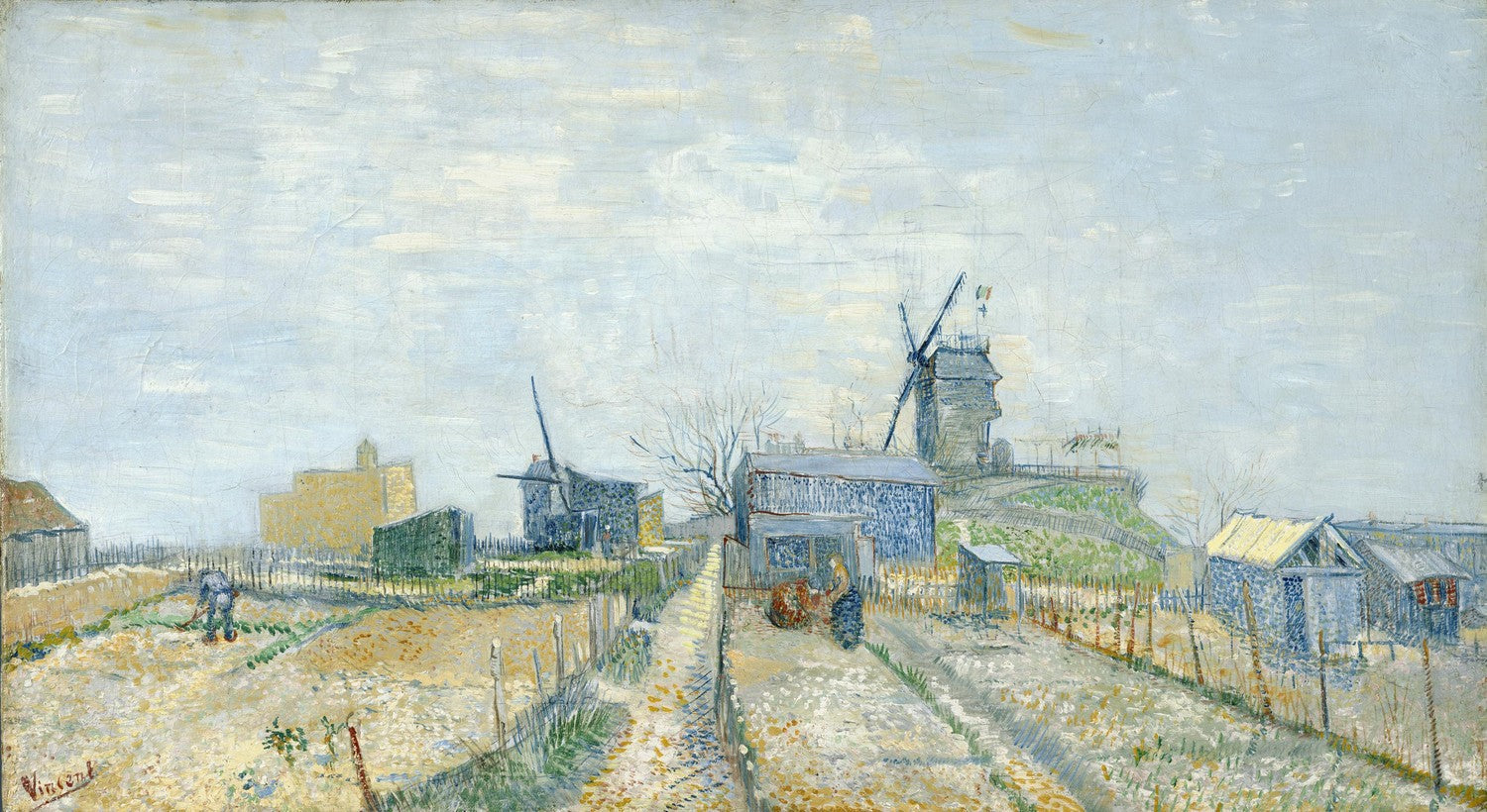 Montmartre: windmills and allotments by Vincent van Gogh