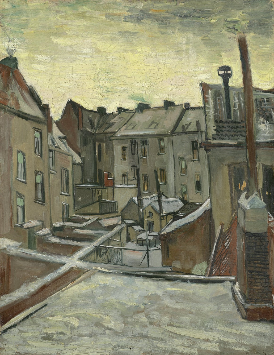 Houses Seen from the Back by Vincent van Gogh