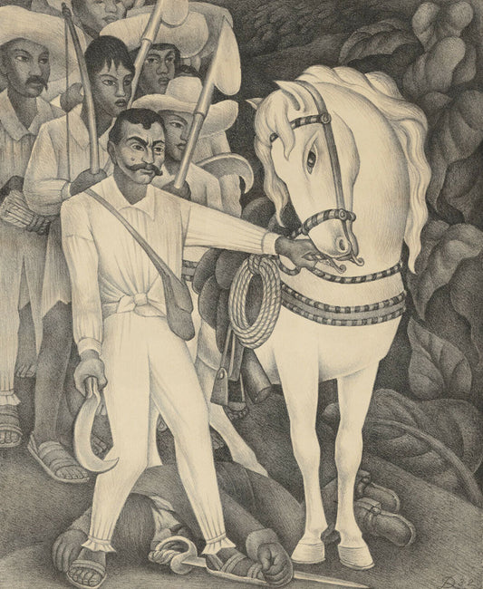 Zapata con caballo blanco