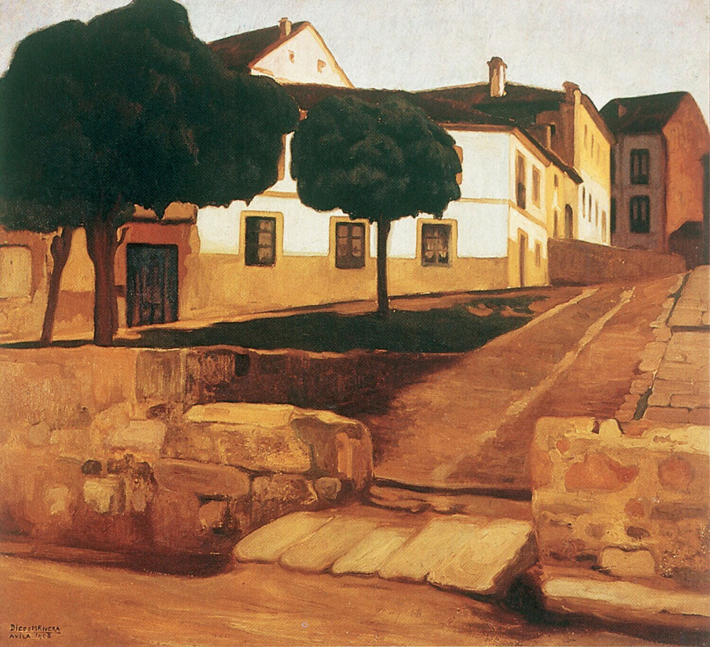 Street in Ávila [Ávila Landscape] - by Diego Rivera