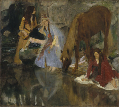 Portrait of Mlle Fiocre in the Ballet "La Source" (Portrait de Mlle...E[ugénie] F[iocre]: à propos du ballet "La Source") - by Edgar Degas