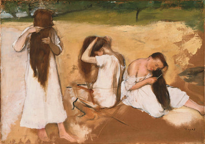 Women Combing Their Hair