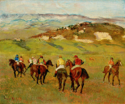 Jockeys on Horseback before Distant Hills