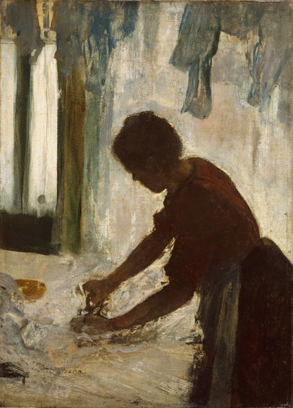 A Woman Ironing