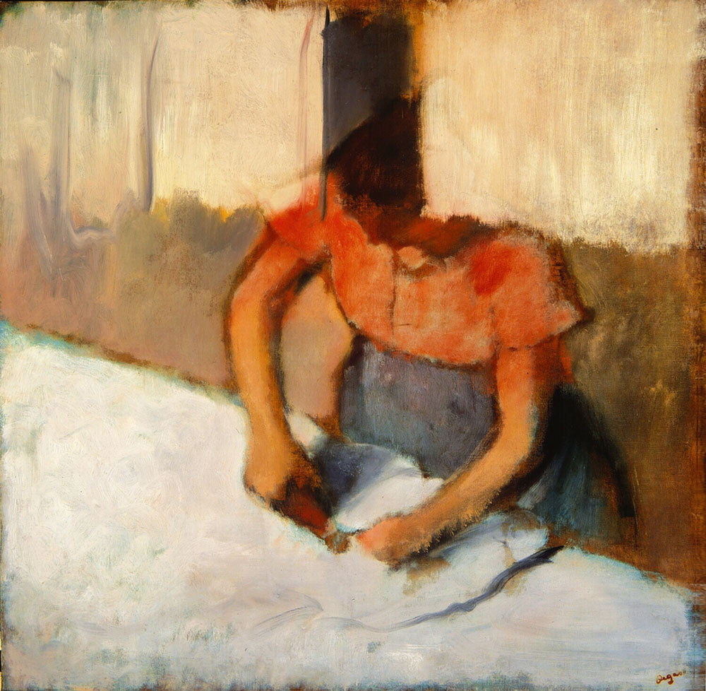 The Laundress Ironing (La Blanchisseuse Repassant) - by Edgar Degas