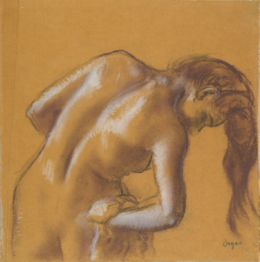 Bather Drying Herself - by Edgar Degas