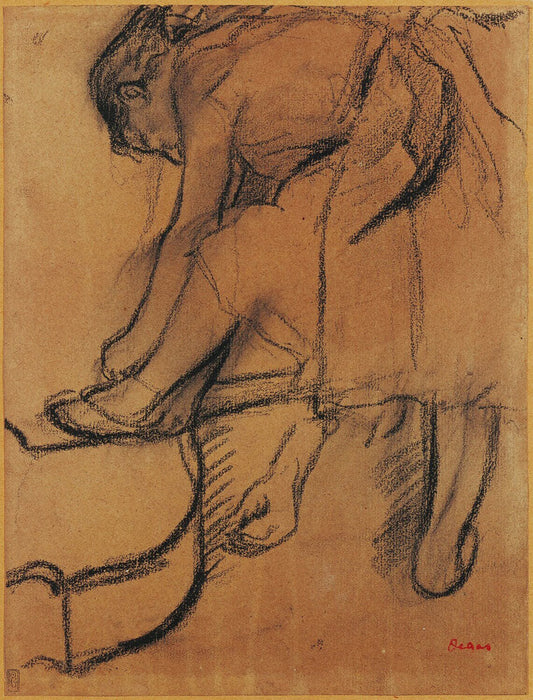 Dancer Adjusting Her Slipper