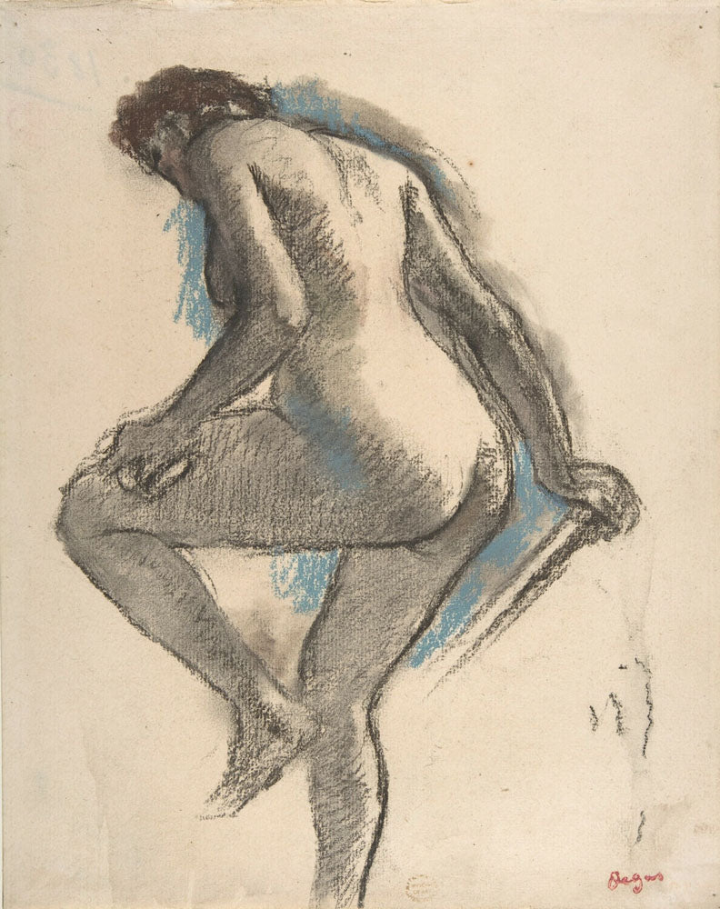 Bather Sponging Her Knee - by Edgar Degas