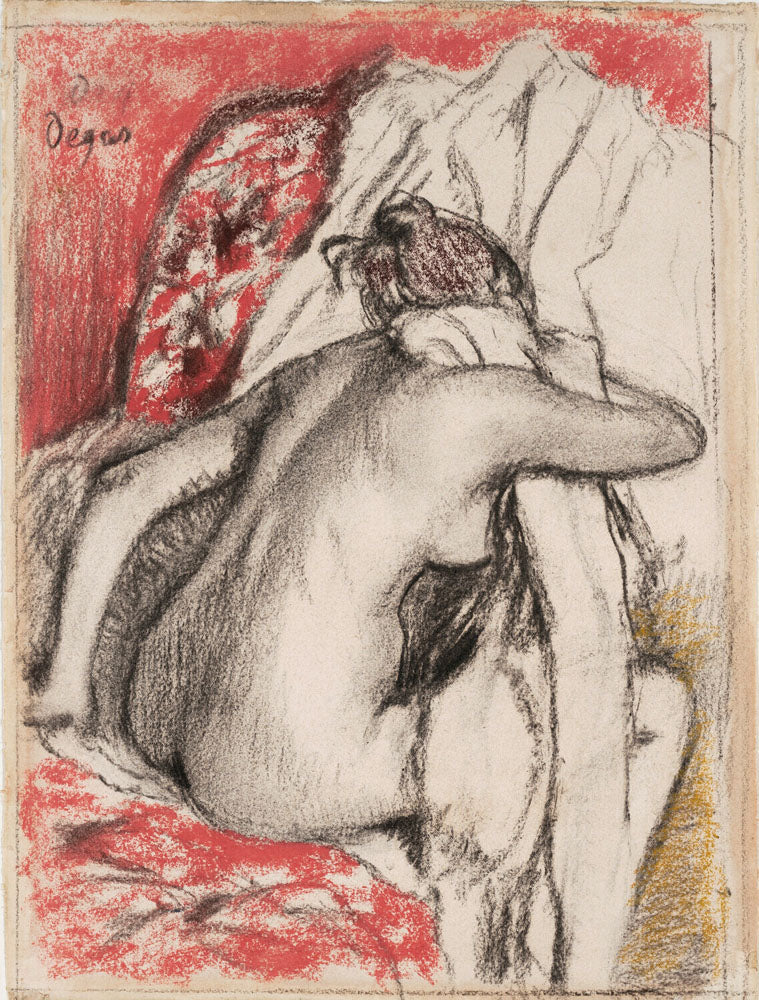 After the Bath:  Seated Woman Drying Herself