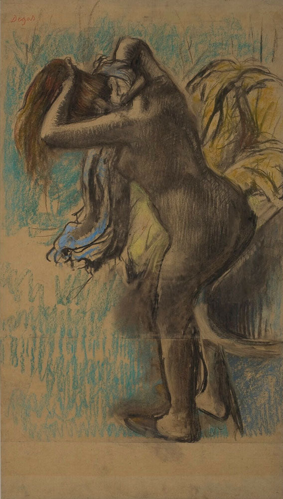 Femme s'essuyant après le bain - by Edgar Degas