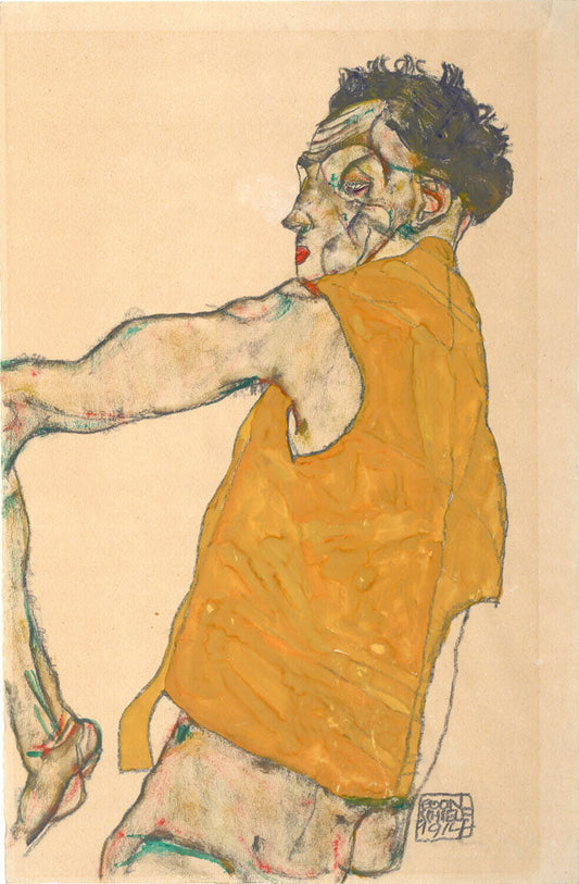 Self-Portrait in Yellow Vest, 1914