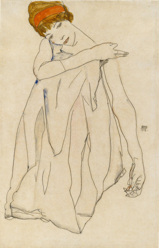 Dancer (Die Tänzerin) - by Egon Schiele