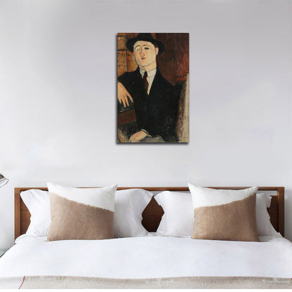 Ritratto di Paul Guillaume (Paul Guillame assis) - by Amedeo Modigliani