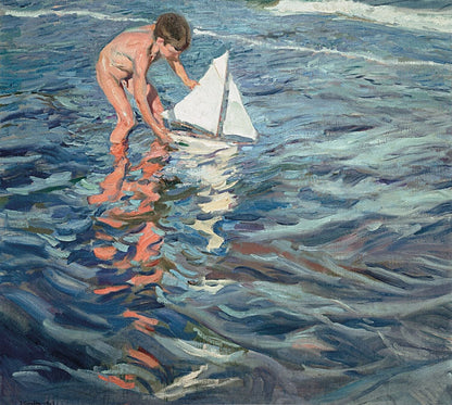 The Little Sailing Boat - by Joaquin Sorolla