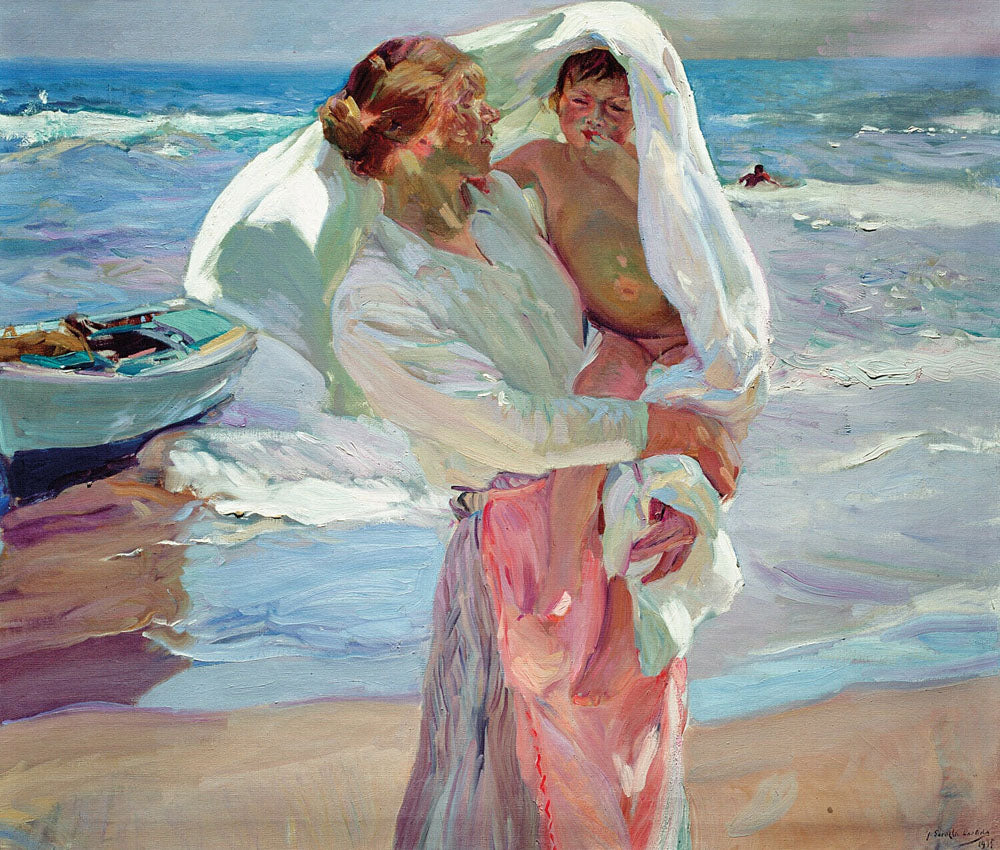 After Bathing - by Joaquín Sorolla