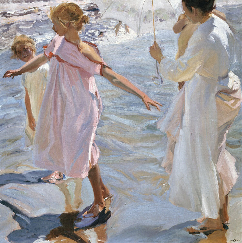 Time for a Bathe, Valencia - by Joaquin Sorolla