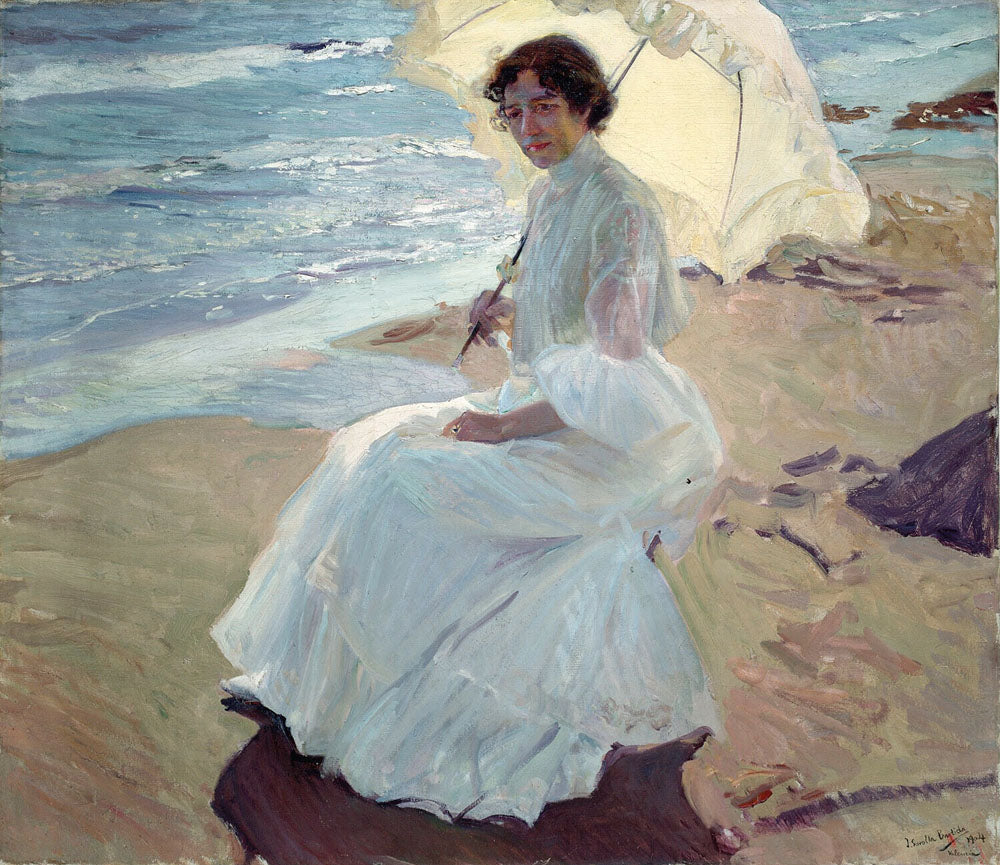 Clotilde on the Beach - by Joaquin Sorolla