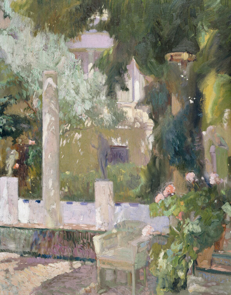 The Gardens at the Sorolla Family House - by Joaquin Sorolla