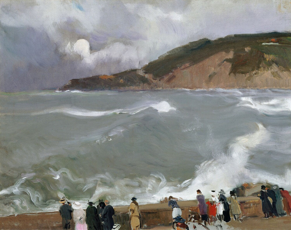 Breakwater, San Sebastian - by Joaquin Sorolla