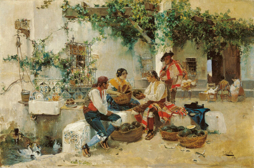 Selling Melons - by Joaquin Sorolla