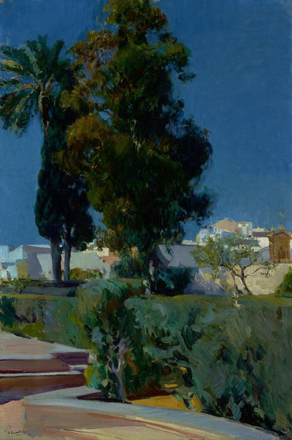 Corner of the Garden, Alcazar, Sevilla - by Joaquin Sorolla