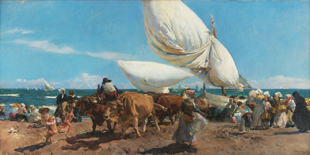 The Return from the Fishing - by Joaquin Sorolla