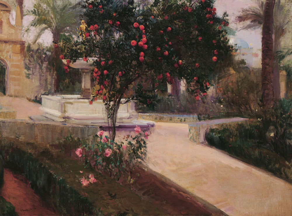 Jardín del Alcázar de Sevilla - by Joaquín Sorolla