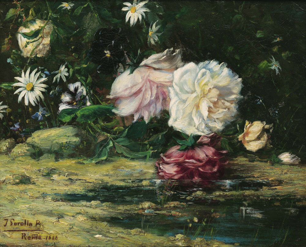 Flores sobre el agua - by Joaquin Sorolla